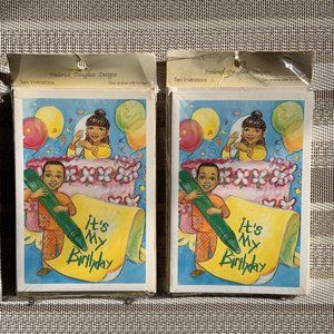 Vintage Fredrick Douglass Design " Birthday Party Invitations" - 2 Pack